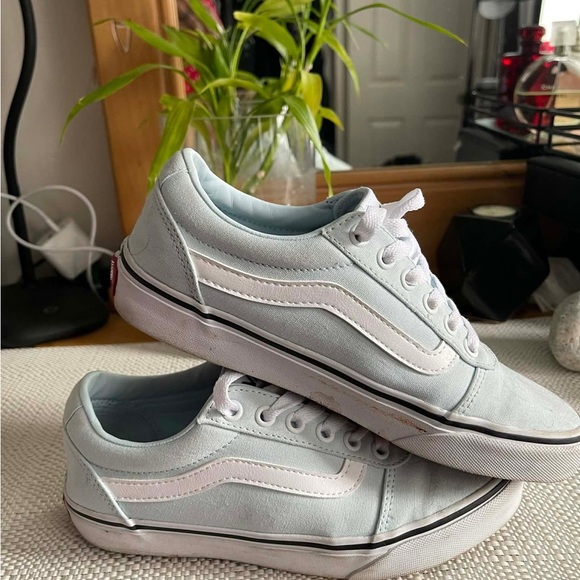 Vans Men's Sky Blue and White Sneakers - Picture 2 of 12